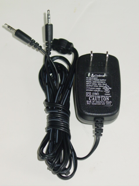 NEW Cobra SWD120010021U AC Adapter 12V 100mA